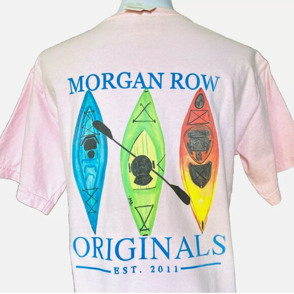 NWT! NEW! MORGAN ROW ORIGINALS KAYAKS PADDLES FRATERNITY TEE T-SHIRT MENS SMALL - Picture 1 of 5